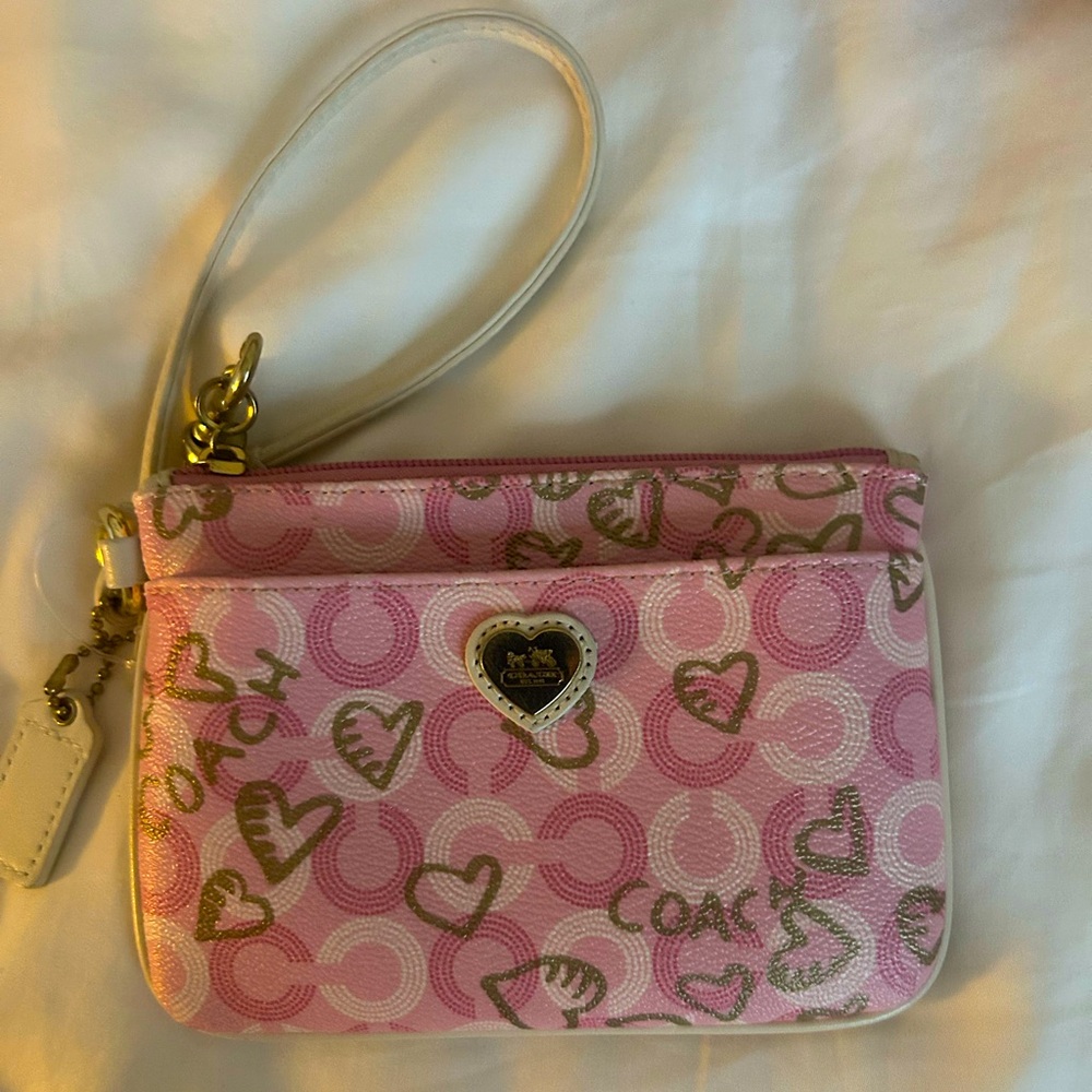 Pink Coach Wrist Wallet